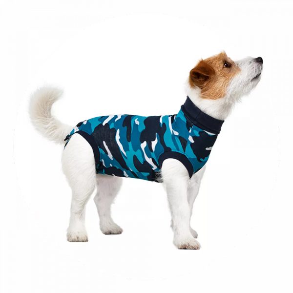 Suitical Recovery Suit - Dog - Blue Camo S