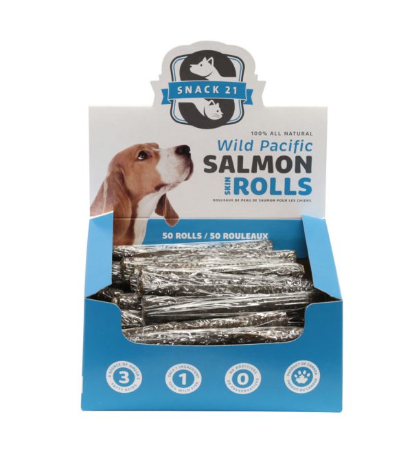 SNACK 21 Salmon Skin Rolls (50)