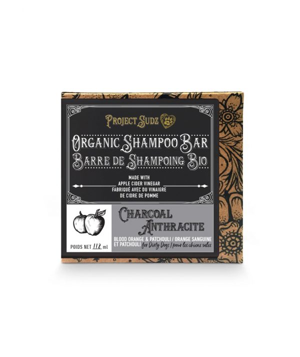 PROJECT SUDZ Charcoal Pet Shampoo Bar w/ Blood Orange Patchouli 110g