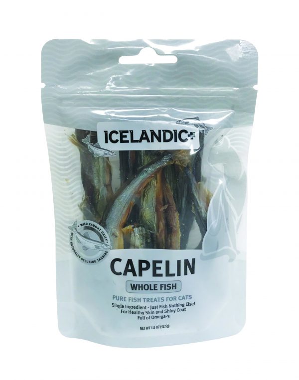 ICELANDIC+ Fish Treat for Cats - Capelin Whole Fish 1.5 oz - Image 2