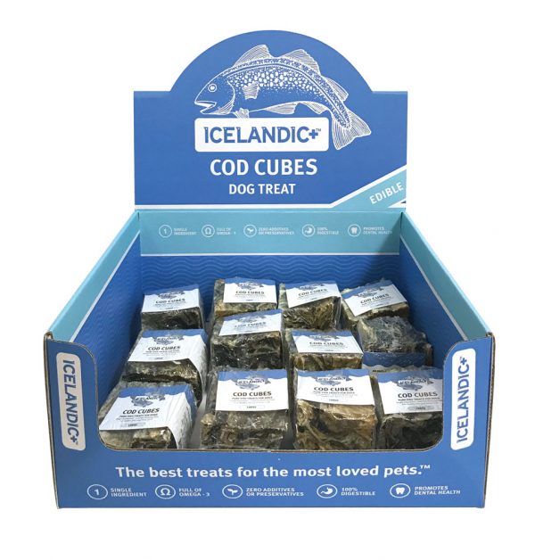 ICELANDIC+ Large Cod Skin Cube Display (24)