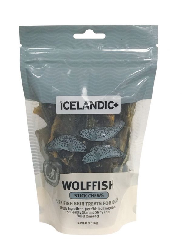 ICELANDIC+ Fish Treat Wolffish Skin Stick Chews 3.0 oz