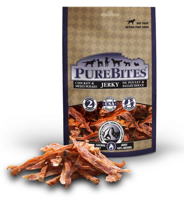 PUREBITES Chicken & Sweet Potato Jerky Mid Size 180g - Image 3