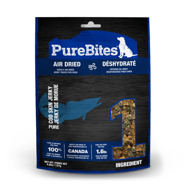 PUREBITES Cod Skin Jerky Mid Size Dog Treats 137g