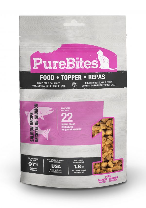 PUREBITES Cat Salmon Recipe Food/Topper Value-227g