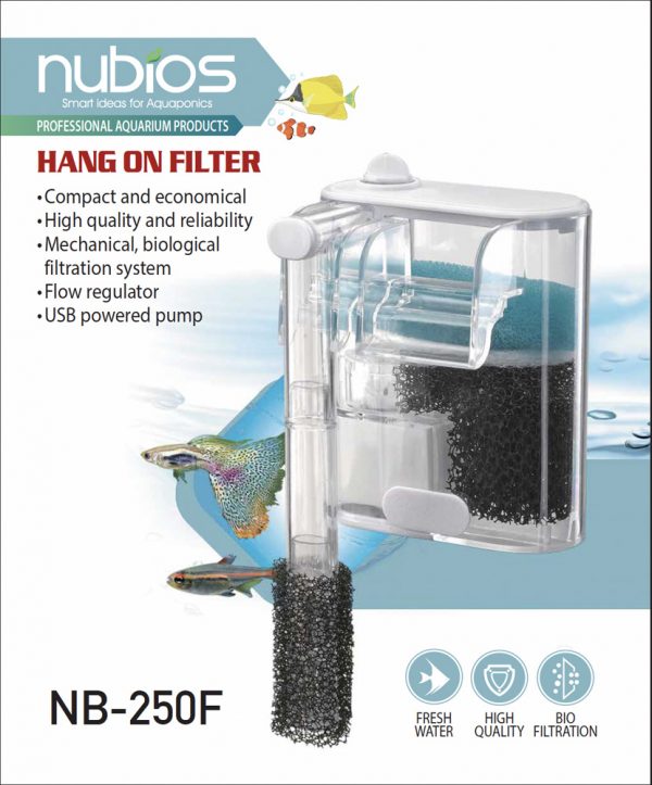 NUBIOS USB Mini hanging filter 250L/H