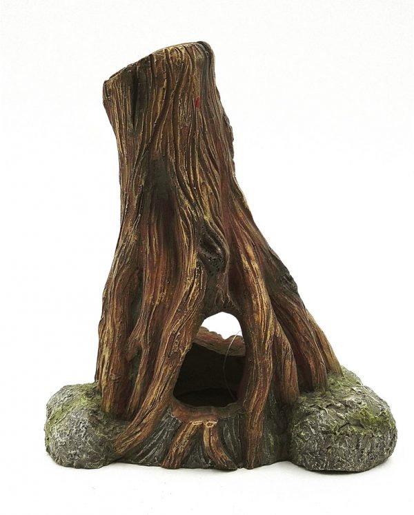 AQUA-FIT Polyresin Tree Stump 4x6x7in