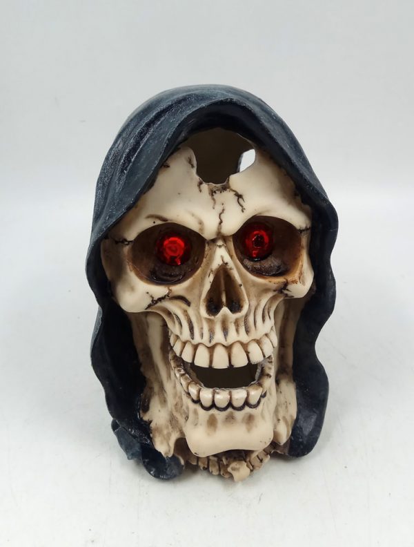 AQUA-FIT Polyresin Reaper Skull 5.5x4.75x6"