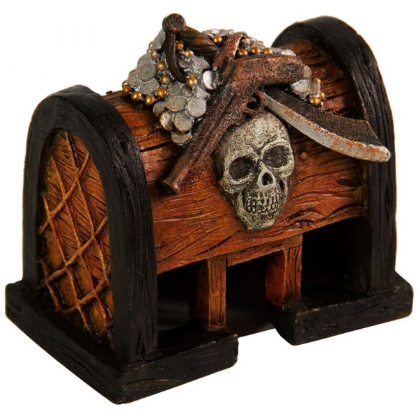 AQUA-FIT Polyresin Pirate Chest 4x2.5x3.5"