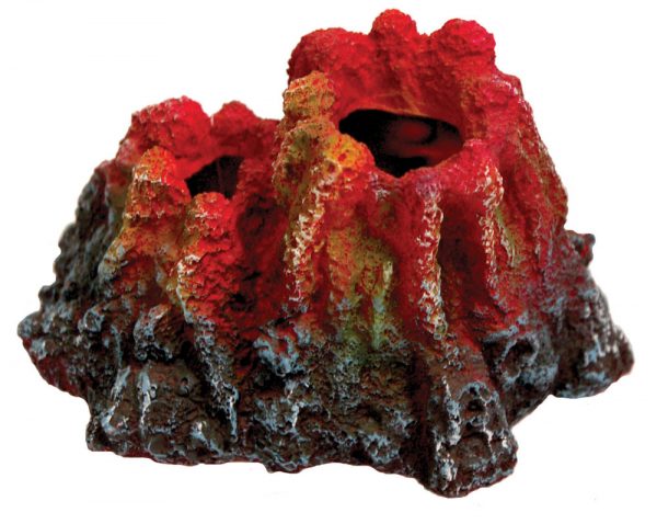 AQUA-FIT Polyresin Double Volcano Ornament 6.7x5x4in