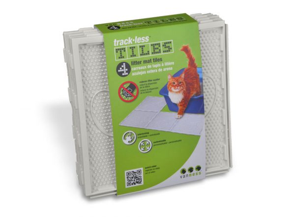 VAN NESS Track-Less Litter Mat Tiles 4 Pk