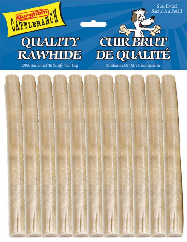 BURGHAM PackgedPressed Rawhide Stick 10pk 10in