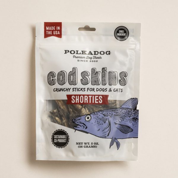 POLKADOG Cod Skin Jerky Shorties - 2oz