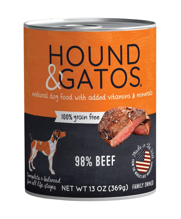 HOUND & GATOS Dog Beef - 13oz (12)