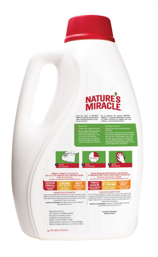 NATURE'S MIRACLE Stain/Odor Remover CAT 1 Gal - Image 2