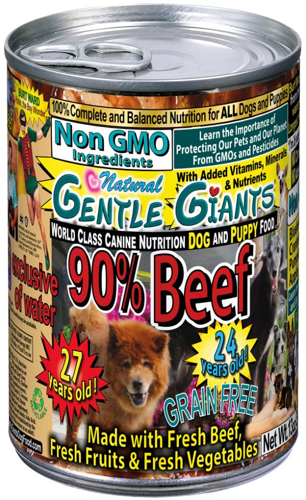 Gentle Giants DOG 90% Beef - Can 13oz (12)