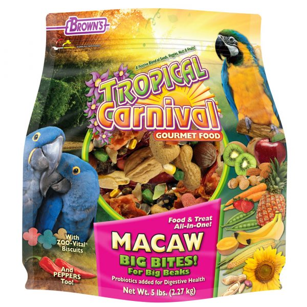 FM BROWN Tropical Carnival Macaw Food Big Bites 5 lb