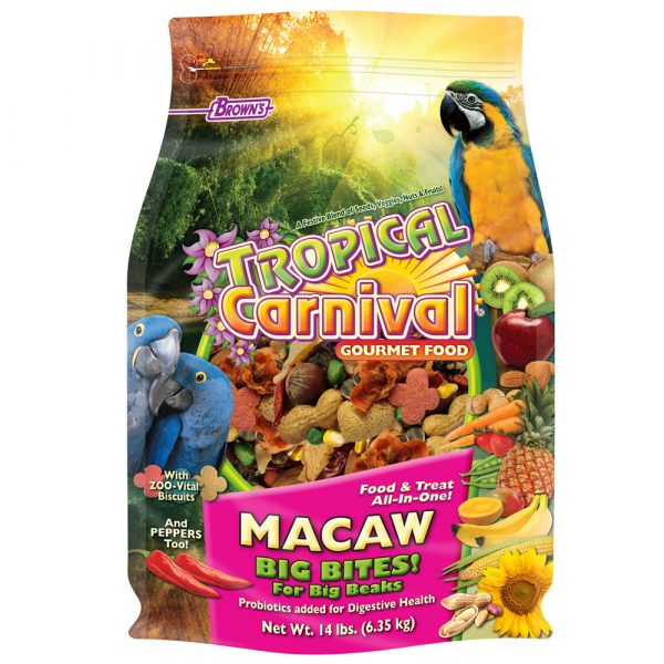 FM BROWN Tropical Carnival Macaw Food Big Bites 14 lb