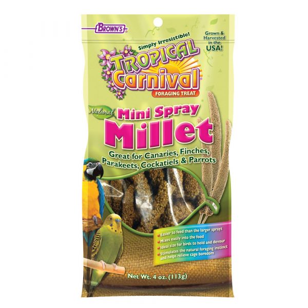 FM BROWN Tropical Carnival Natural Mini Spray Millet 4 oz