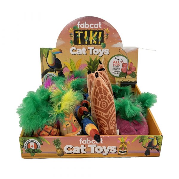 FABCAT TIKI CAT TOYS - PDQ - 25 PIECES