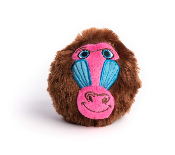 FABDOG Faball Squeakey Dog Toy - Baboon S