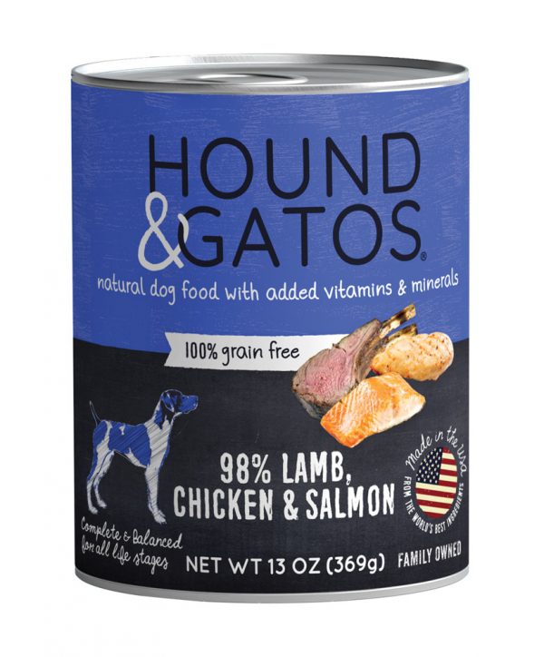 HOUND & GATOS Dog Lamb/Chicken/Salmon - 13oz (12)