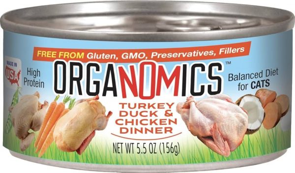 OrgaNOMics Duck Turkey & Chicken Dinner for Cats 5.5 oz (24)