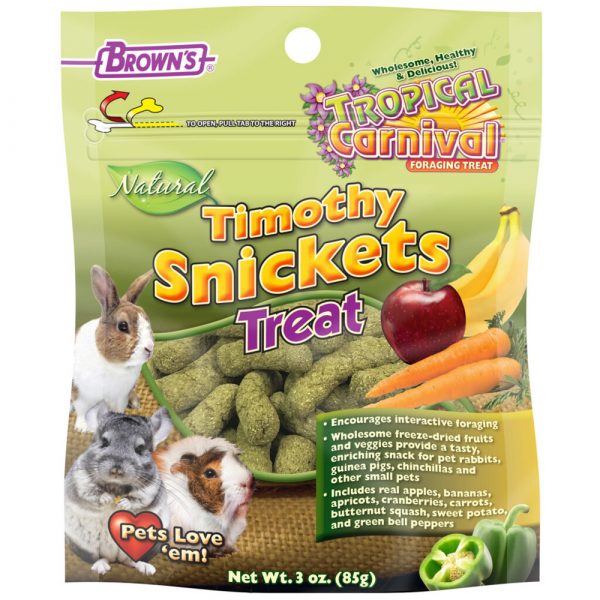 FM BROWN Tropical Carnival Natural Timothy Snickets Treat 3oz