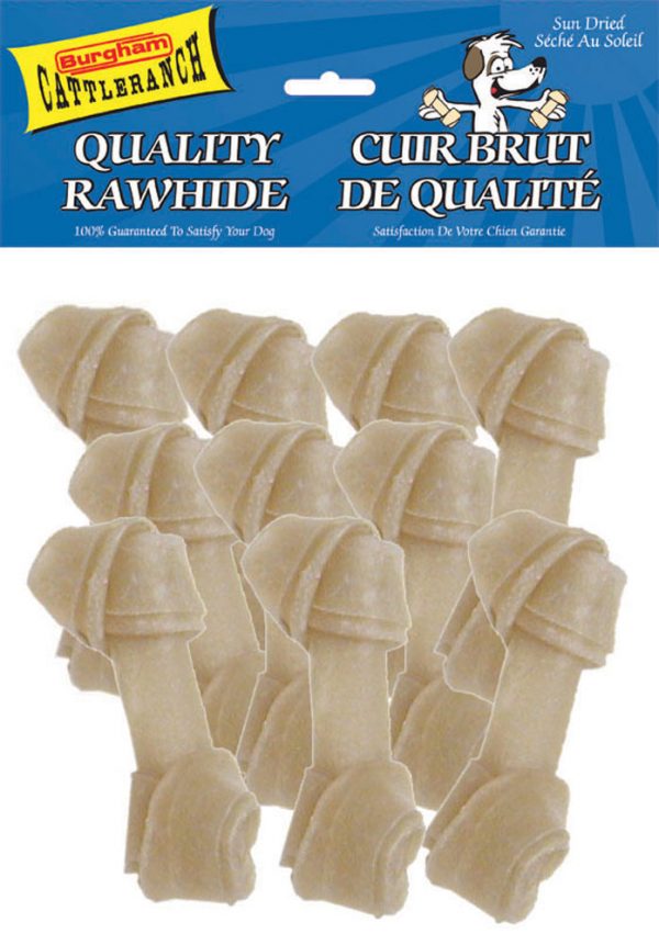 BURGHAM Packaged Rawhide Bone 10pk 4.5in