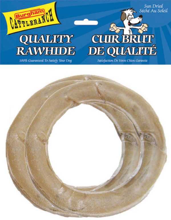 BURGHAM Packaged Pressed Rawhide Ring 3pk 6in