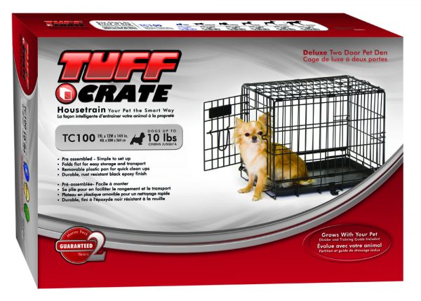 TUFF TC100 Black Crate with Divider 19"