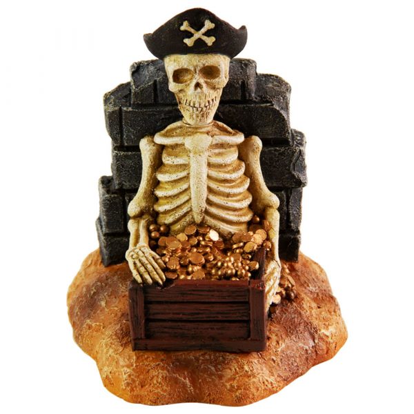 AQUA-FIT Polyresin Pirate Skeleton 3.5x3.5x4.5"