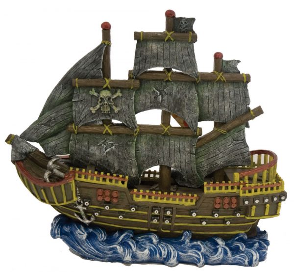 AQUA-FIT Polyresin Pirate Ship Giant 18x5.6x15.5in