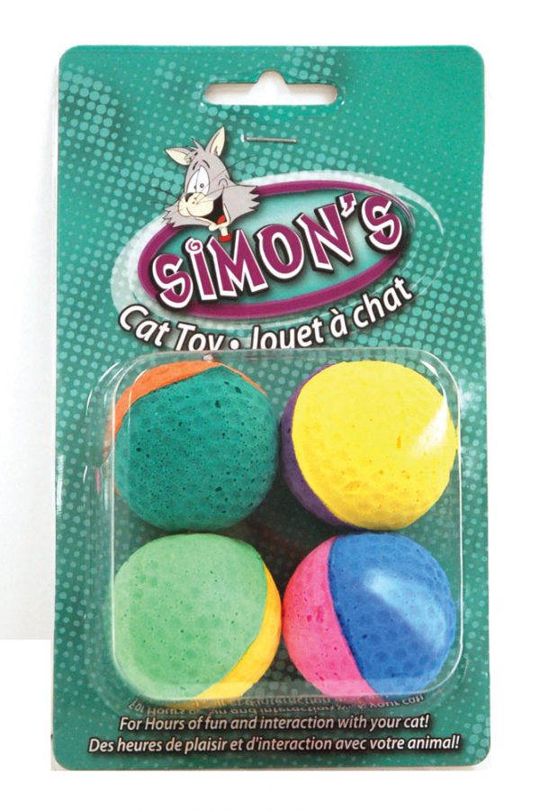 SIMONS Two-Tone Sponge Balls 4/Pk