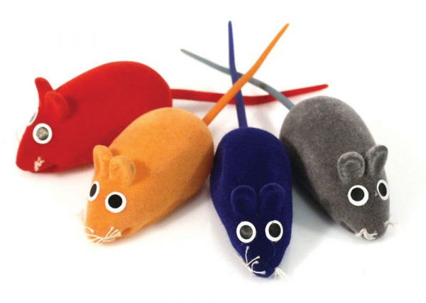 BURGHAM Cat Toy Squeaker Mice /4pk