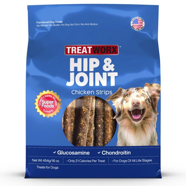 TREATWORX Hip & Joint Chicken Strips Treat 454g