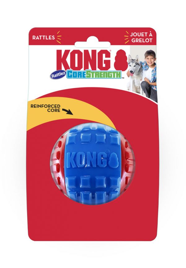 KONG CoreStrength Rattlez Ball Lg