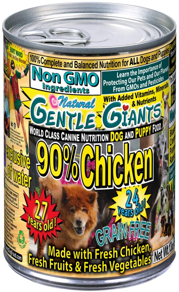 Gentle Giants DOG 90% Chicken - Can 13oz (12)