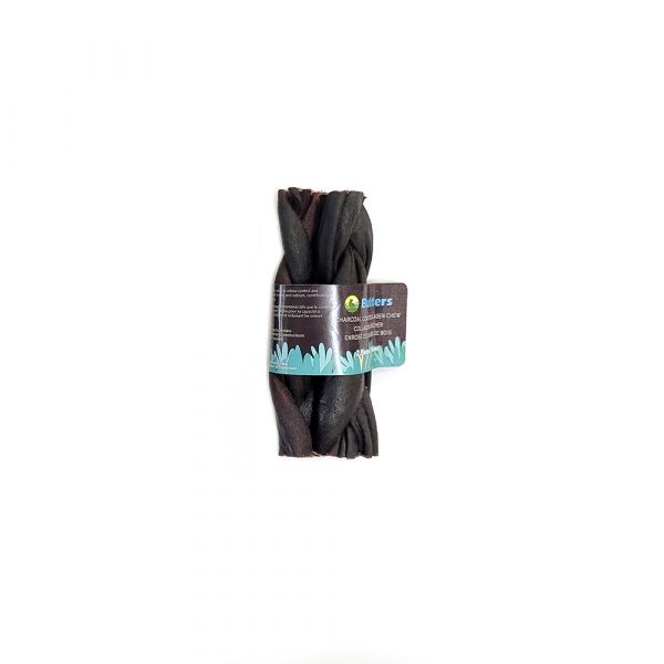 BULLSTERS Collagen Charcoal Sticks Braided 6 in- 2 pk (20)