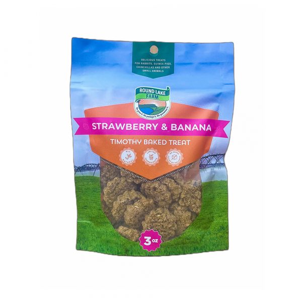 ROUND LAKE FARM Timothy Strawberry & Banana Baked Treat 3oz