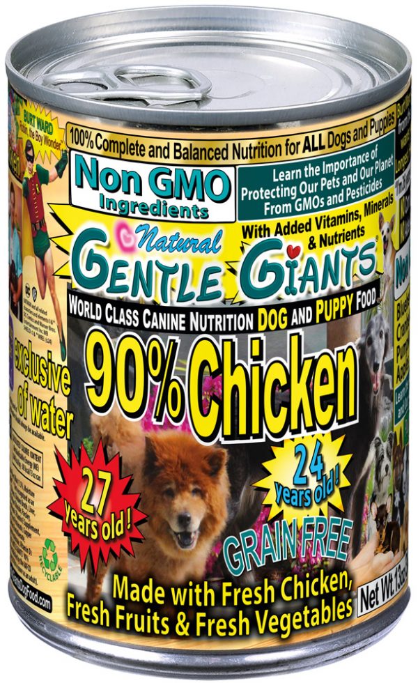 Gentle Giants DOG 90% Chicken - Can 13oz (12)
