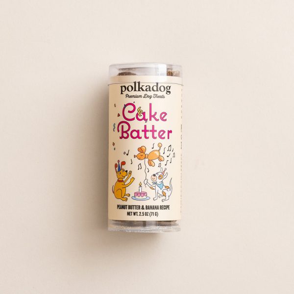 POLKADOG Cake Batter, Peanut Butter & Banana Mini Tube 2.5 oz