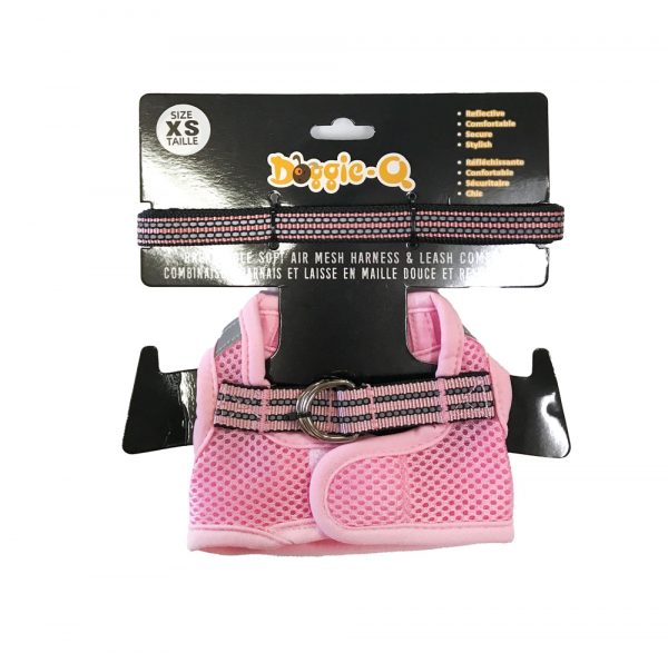 DOGGIE-Q Mesh Dog Harness/Leash combo PK XS