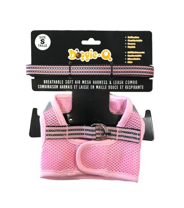 DOGGIE-Q Mesh Dog Harness/Leash combo PK S