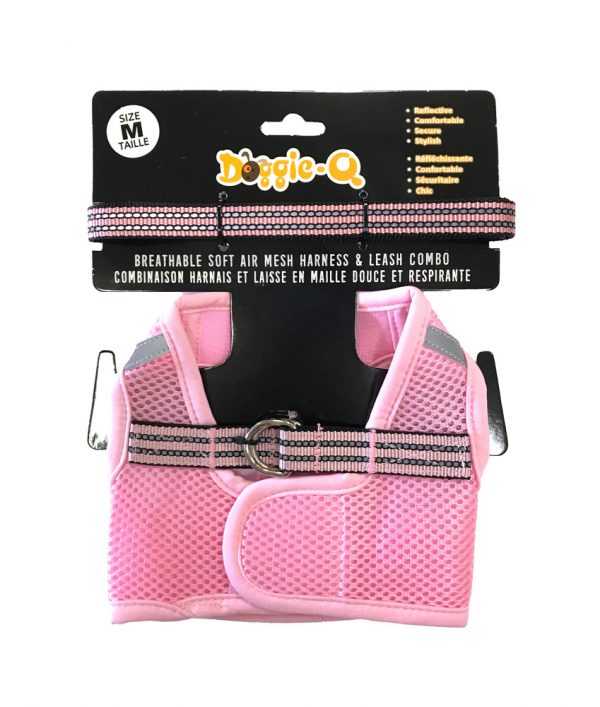 DOGGIE-Q Mesh Dog Harness/Leash combo PK M