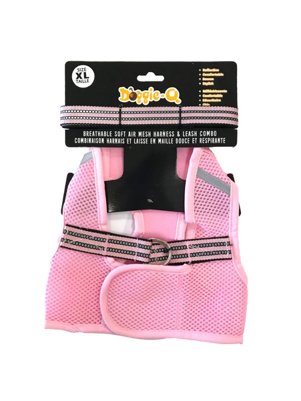 DOGGIE-Q Mesh Dog Harness/Leash combo PK XL