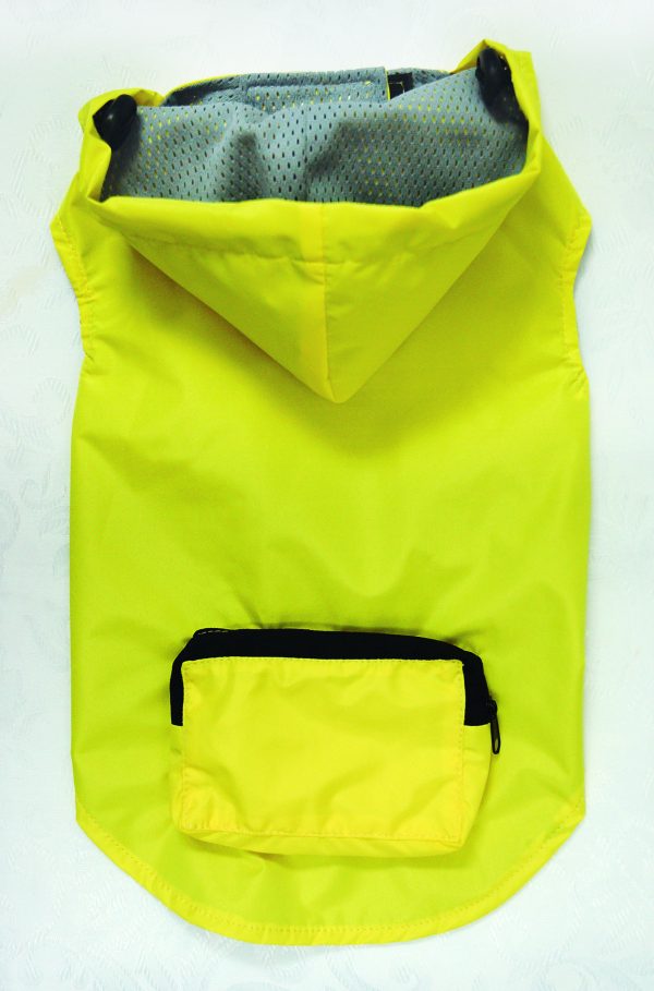 DOGGIE-Q Reflective Classic Jacket w/Harness - Red 14" - Image 5