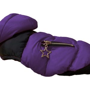 DOGGIE-Q Puffy Jacket Purple 10"