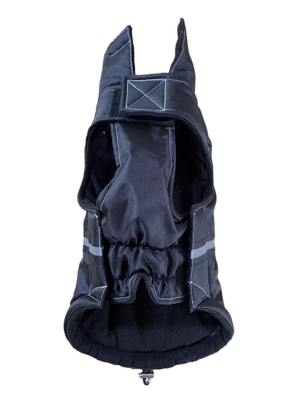 DOGGIE-Q Ref High Collar Tech Jacket Black/Silver 10" - Image 3