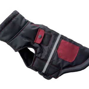 DOGGIE-Q Ref High Collar Tech Jacket Black/Red 12"